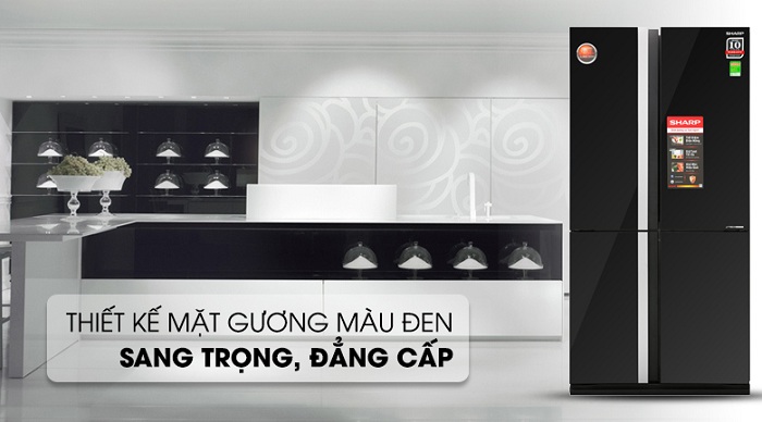 Tủ lạnh Sharp 605 lít Inverter SJ-FX688VG-BK