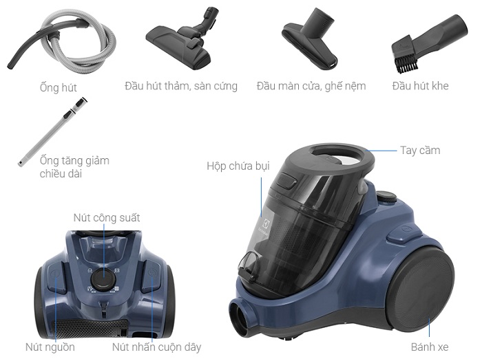 Máy hút bụi Electrolux 2000W EC41-2DB