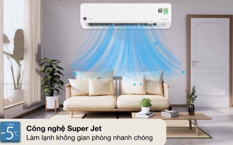 dieu hoa sharp inverter 1 5 hp ah xp13chw hinh2 1