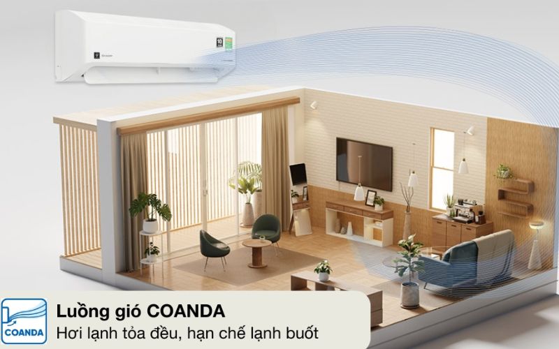 dieu hoa sharp inverter 1 5 hp ah xp13chw hinh3 1