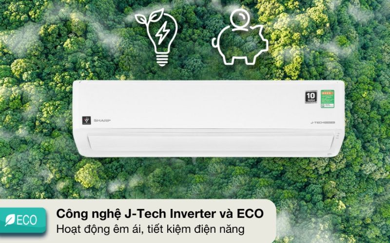dieu hoa sharp inverter 1 5 hp ah xp13chw hinh5 1