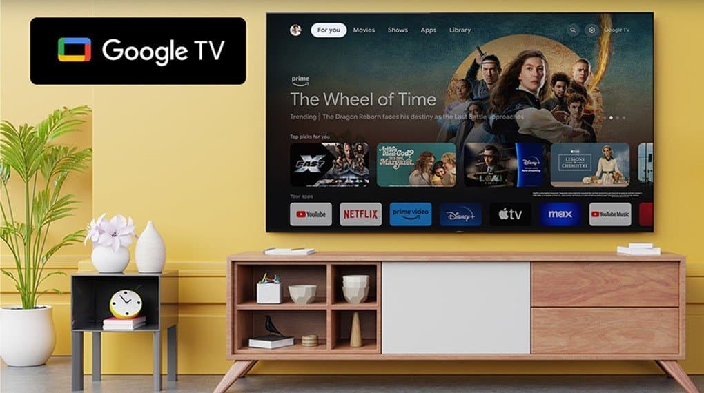 Hệ điều hành Google TV nhiều ứng dụng hay, sắp xếp khoa học, dễ truy cập