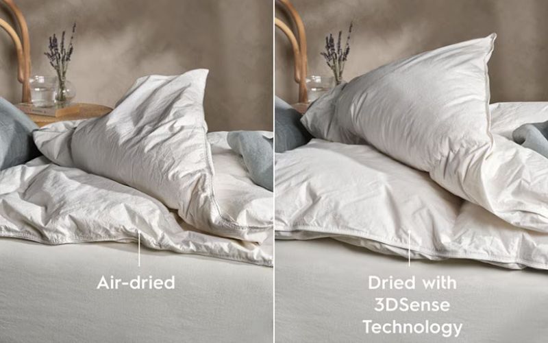 Công nghệ 3DSense giúp quần áo khô hoàn toàn, không để lại vết ẩm