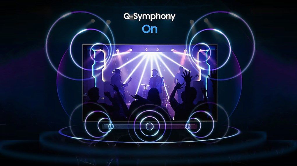 Công nghệ OTS Lite - Q-Symphony - Adaptive Sound tạo âm thanh hoàn hảo, sống động
