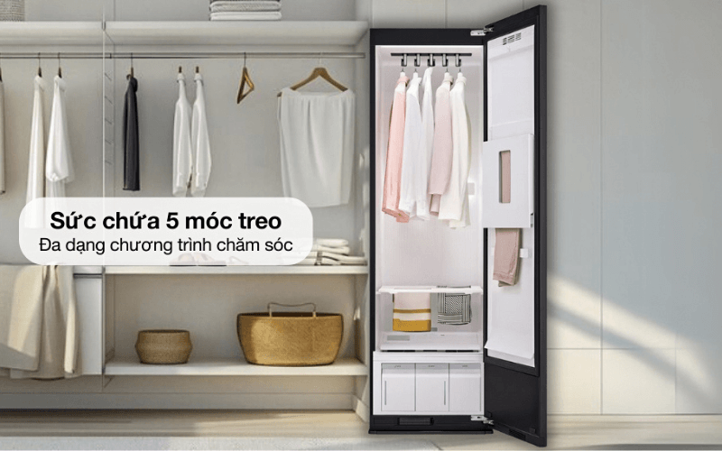 tu cham soc quan ao thong minh lg sc5mnr4g styler 5 moc mau xanh la cay hinh2 1