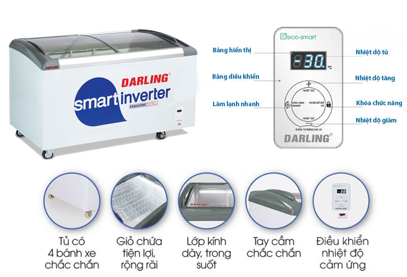 Tủ kem Darling 650 lít DMF-6079ASKI