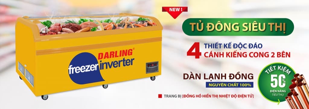 Tủ đông siêu thị Darling Inverter DMF-10079 ASKI