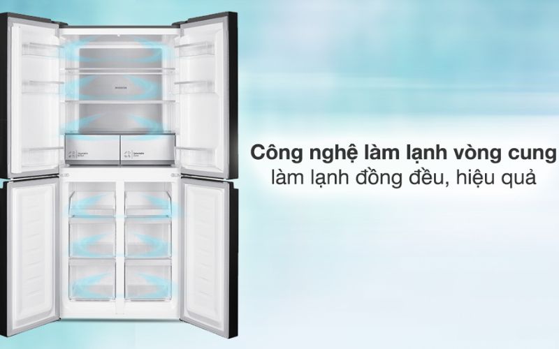 Công nghệ làm lạnh vòng cung đảm bảo đồ tươi ngon suốt thời gian bảo quản