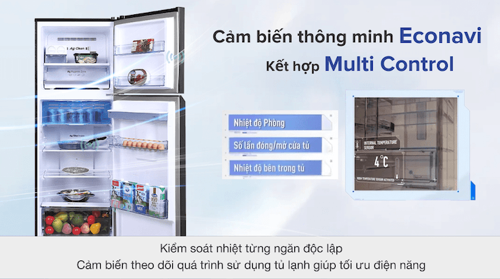 Tủ lạnh Panasonic 2 cánh Inverter 366 Lít NR-TL381VGMV