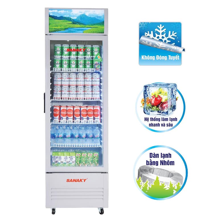 Tủ mát Sanaky 400 Lít 1 cửa VH-408KL chính hãng