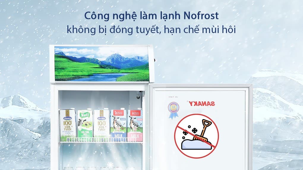 Công nghệ Nofrost làm lạnh đồng đều, chống đóng tuyết