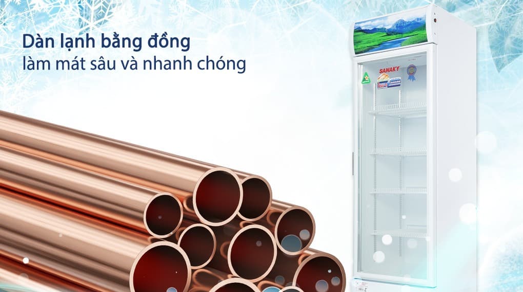 Dàn lạnh bằng đồng, Gas R290 làm lạnh nhanh, sâu, thân thiện với môi trường