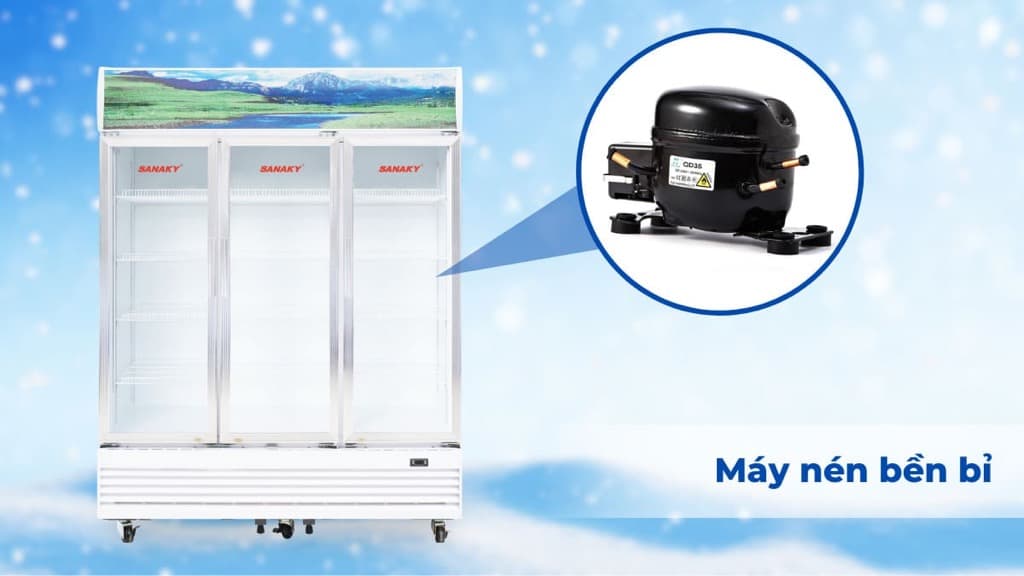 Máy nén Inverter, Gas R600a vận hành êm, bền bỉ, tiết kiệm điện năng