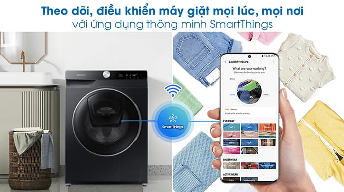 Máy giặt lồng ngang Samsung AI 12KG WW12TP94DSB/SV Máy giặt lồng ngang Samsung AI 12KG WW12TP94DSB/SV