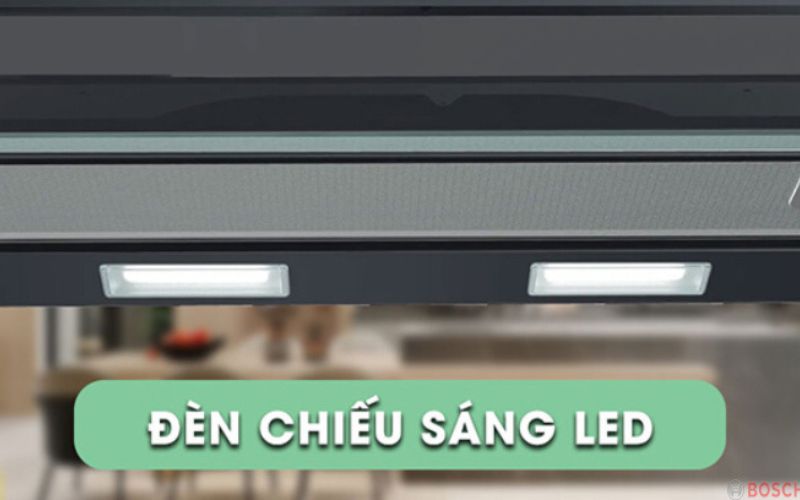 Hệ thống đèn LED cho ánh sáng ấm áp chiếu sáng cả không gian bếp
