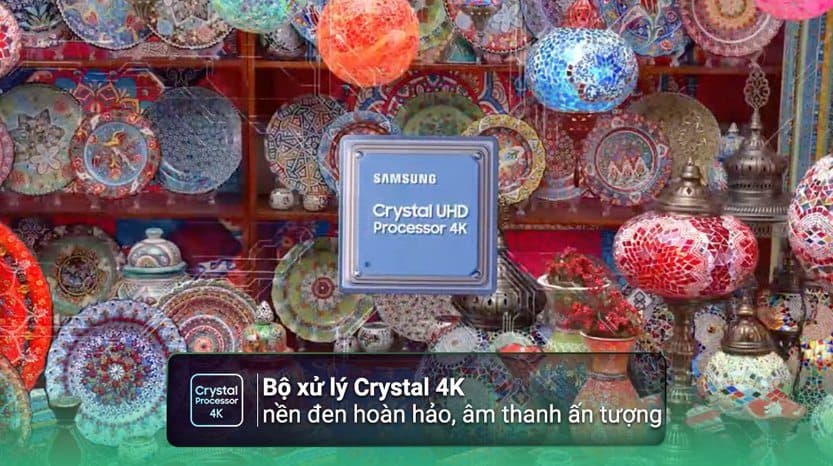 Độ phân giải 4K và bộ xử lý Crystal 4K tái hiện sắc nét, chi tiết cho hình ảnh Độ phân giải 4K và bộ xử lý Crystal 4K tái hiện sắc nét, chi tiết cho hình ảnh