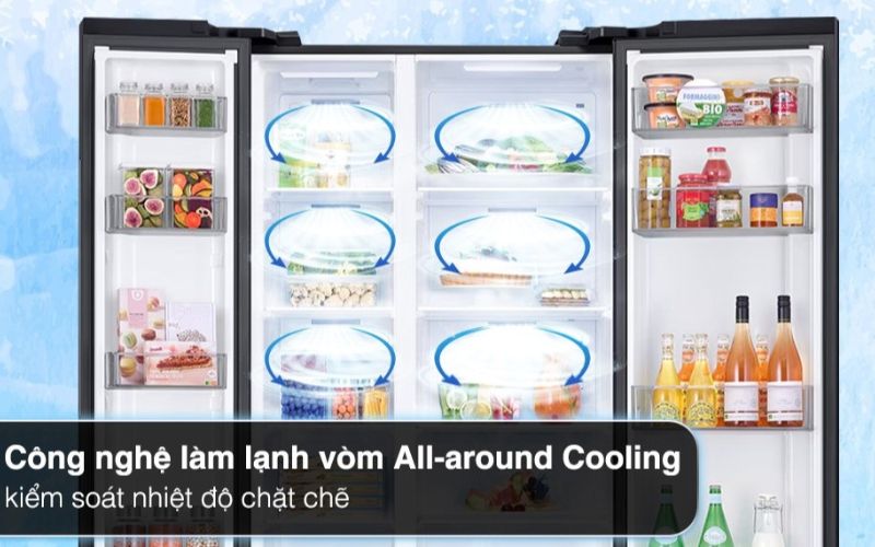 Công nghệ All-around Cooling cho thực phẩm được bảo quản, làm lạnh toàn diện