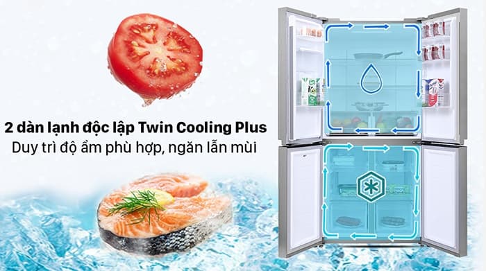 Tủ lạnh Samsung Multidoor Inverter 488L RF48A4010M9/SV