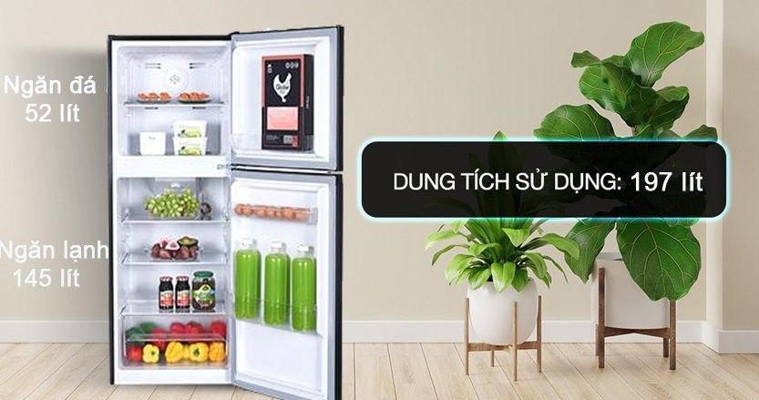 tu lanh sharp 197 lit sj x215v sl 2 cua inverter hinh2 2