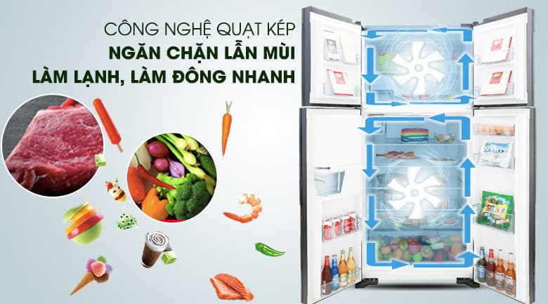 11221-tu-lanh-hitachi-r-fw690pgv7x-gbw-4-1 Tủ lạnh Hitachi Inverter 540 lít R-FW690PGV7X (GBK)