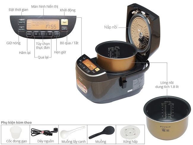 Nồi cơm điện SR-PX184KRA