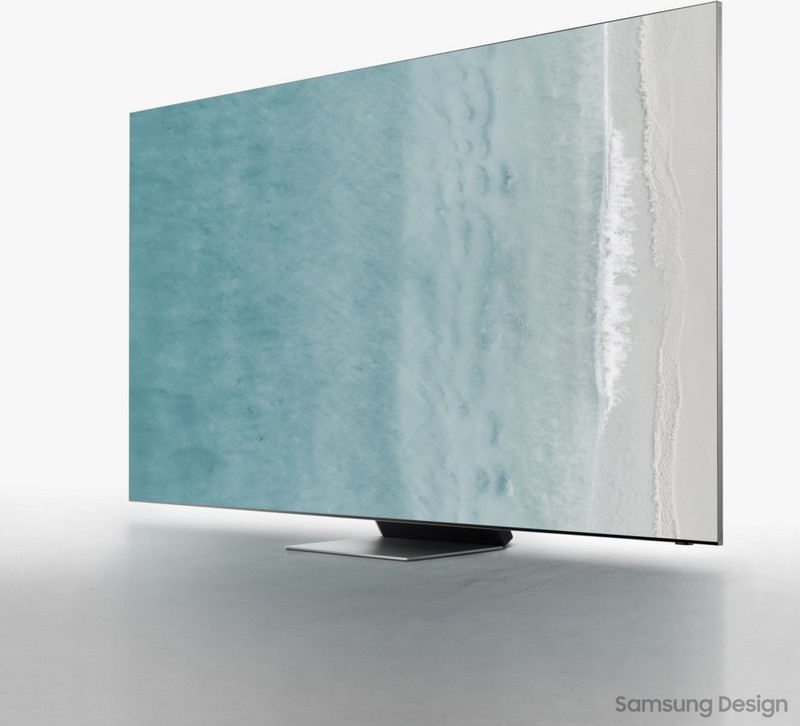 Thiết kế Neo Slim thanh mảnh, kết hợp dạng chân đế Sharp Neck Hexagon hiện đại Thiết kê TV 65QN90C