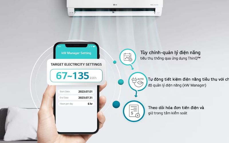 Các tiện ích đi kèm giúp bạn sử dụng điều hòa LG hiện đại, tiện nghi