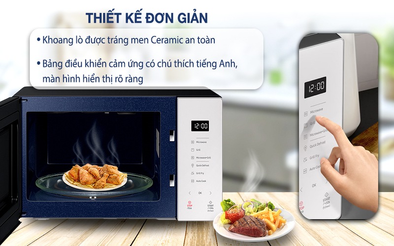 Kiểu dáng tinh tế, khoang lò tráng men Ceramic bền đẹp cho gian bếp thêm hiện đại