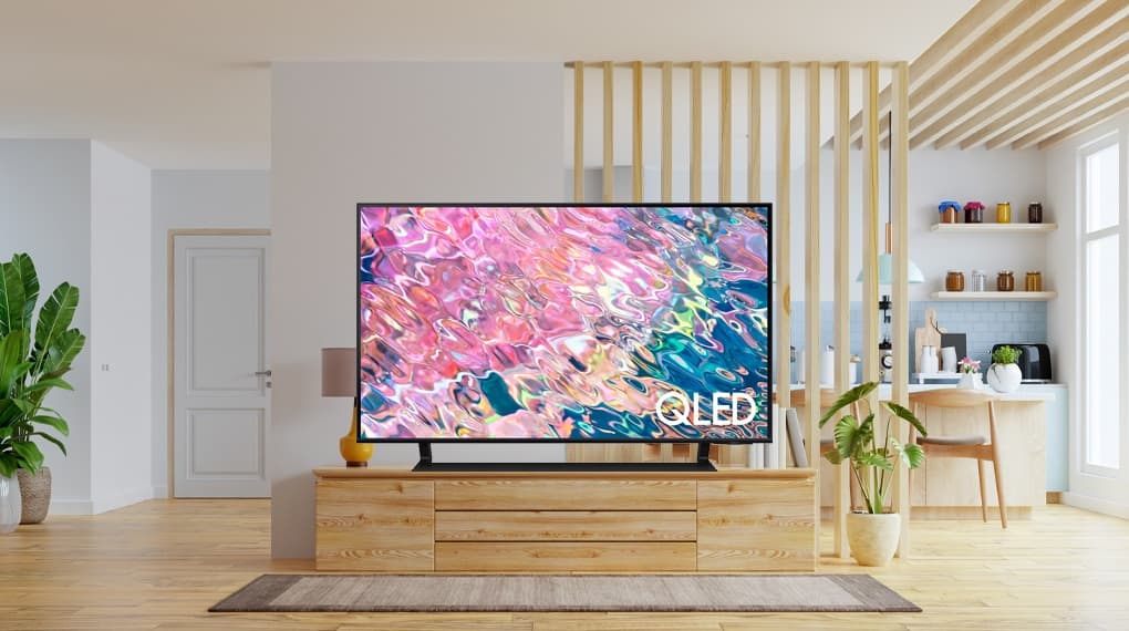 Chiếc tivi màn hình siêu mỏng 55 inch tô điểm thêm cho không gian
