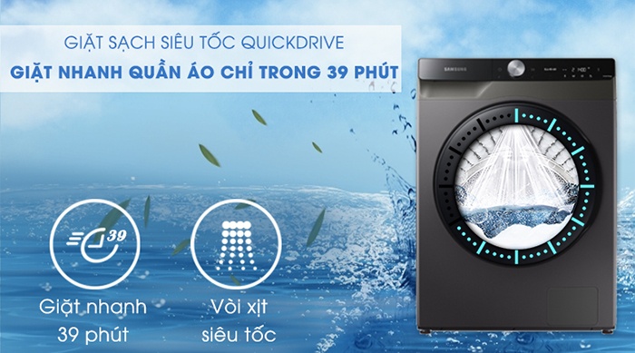 Máy giặt lồng ngang Samsung AI 14KG WD14TP44DSB/SV Máy giặt lồng ngang Samsung AI 14KG WD14TP44DSB/SV