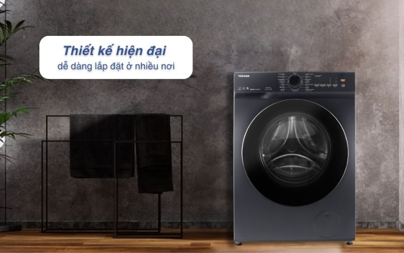 Thiết kế hiện đại, khối lượng lớn đáp ứng nhu cầu giặt sấy mọi nhà