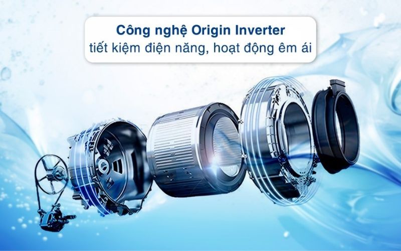 Công nghệ Origin Inverter mang lại hiệu quả tiết kiệm điện, vận hành êm ái