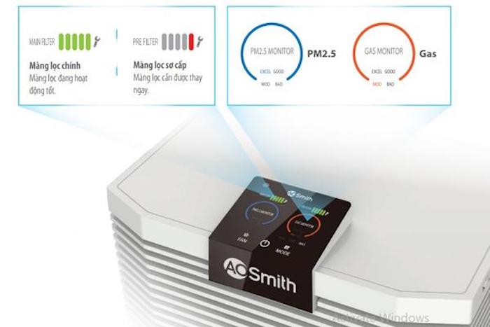 Máy lọc không khí A.O.Smith KJ500F-B01 Máy lọc không khí A.O.Smith KJ500F-B01