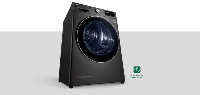 Máy sấy LG 9 Kg lồng ngang Inverter DVHP09B Máy sấy LG 9 Kg lồng ngang Inverter DVHP09B