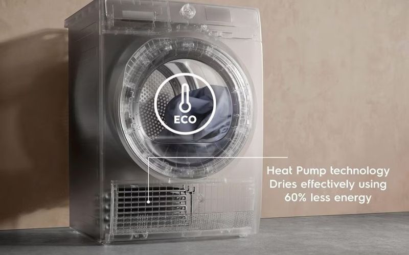 Công nghệ HeatPump chăm sóc quần áo hiệu quả, tiết kiệm 60% điện năng Công nghệ HeatPump chăm sóc quần áo hiệu quả, tiết kiệm 60% điện năng