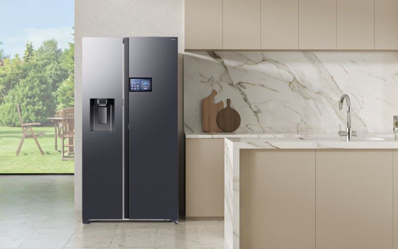 tu lanh samsung inverter 615 lit side by side ai home rs90f65d2fsv hinh1