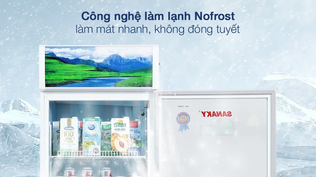 Công nghệ Nofrost làm lạnh nhanh chóng, tránh hiện tượng đóng tuyết