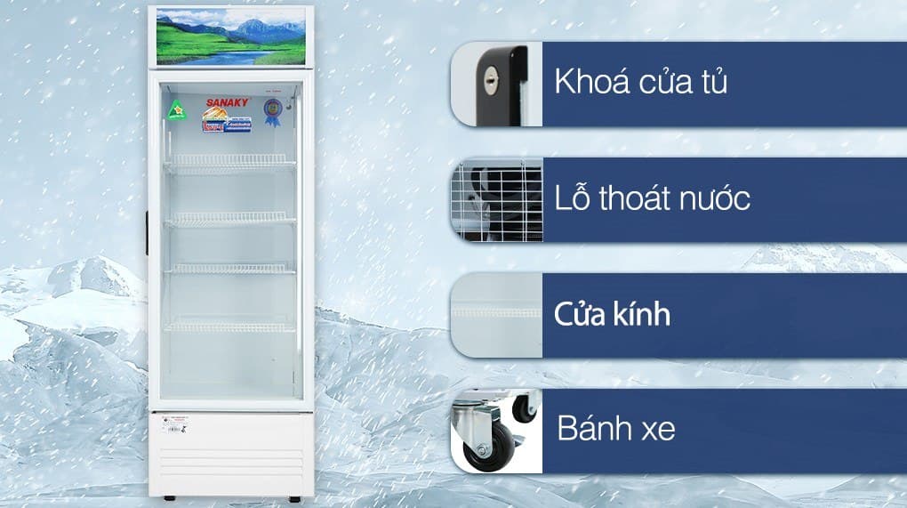 Các tính năng nổi bật tạo sự an toàn, thoải mái khi sử dụng tủ mát Sanaky
