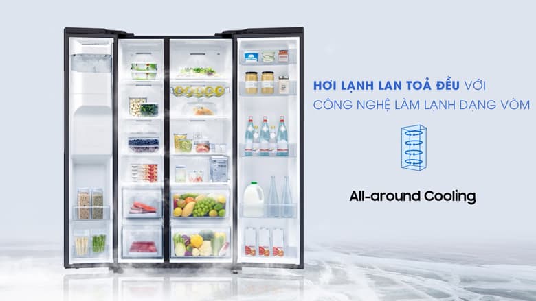 Tủ lạnh Samsung 617 lít Side by Side Inverter RS64R5301B4/SV