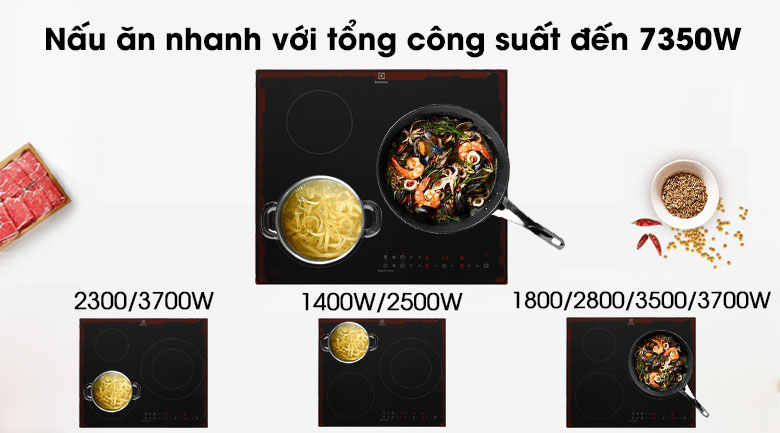 Bếp âm từ Electrolux 3 vùng nấu LIT60336