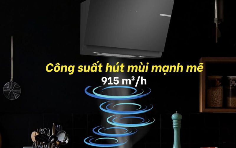 Khả năng hút mạnh mẽ 432 m3/h cho không khí làm sạch nhanh chóng
