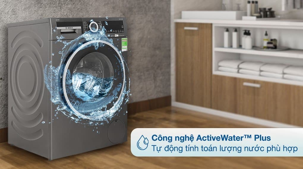 Công nghệ ActiveWater Plus tối ưu lượng điện nước cho mỗi lần giặt