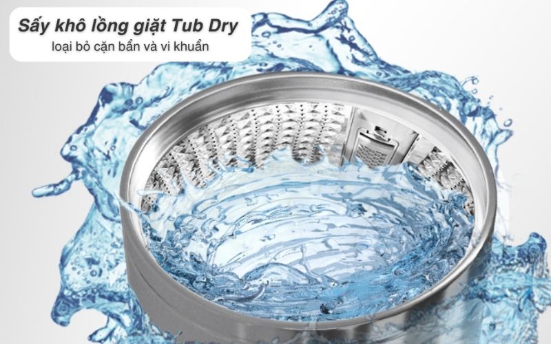 AutoClean làm sạch, TubDry sấy khô hiệu quả giúp lồng giặt luôn sạch thơm