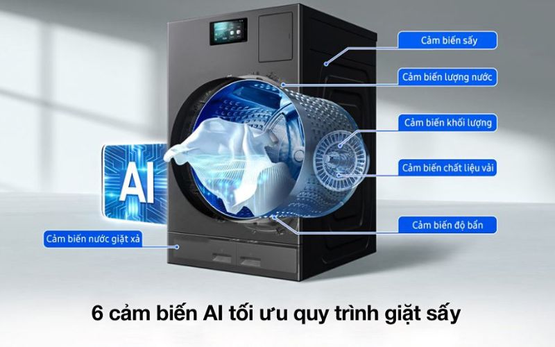 may giat say samsung ai combo heatpump inverter giat 25 kg say 15 kg wd25db8995bzsv hinh3