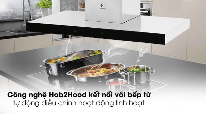 Công nghệ Hob2Hood kết nối bếp từ tự động điều chỉnh chế độ hút