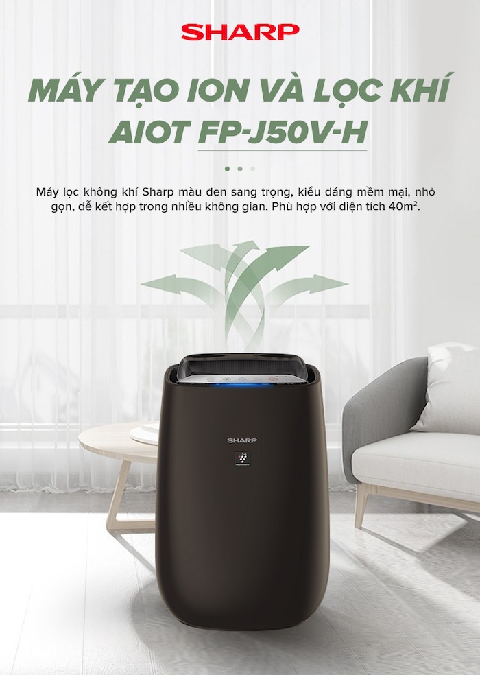 Máy lọc không khí Sharp FP-J50V-H Máy lọc không khí Sharp FP-J50V-H