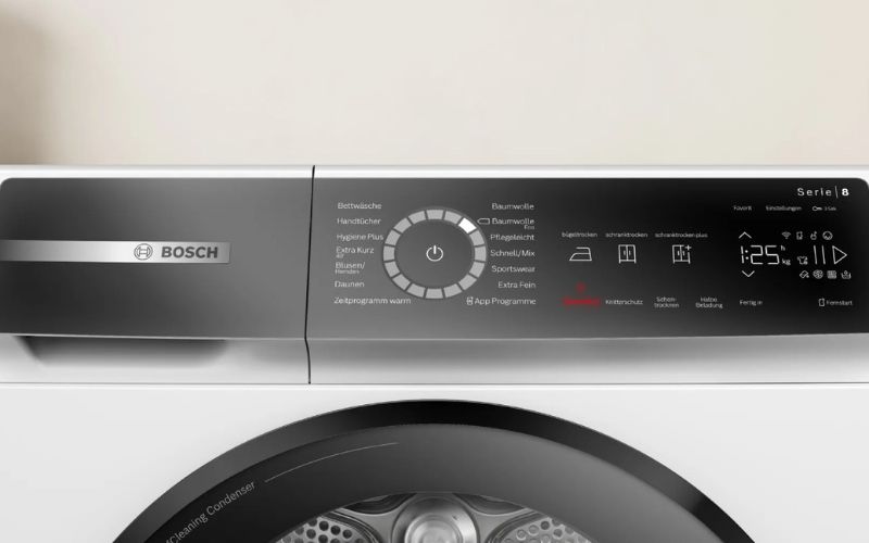 Công suất sấy lớn 9Kg, đa chương trình sấy phục vụ mọi nhu cầu giặt sấy