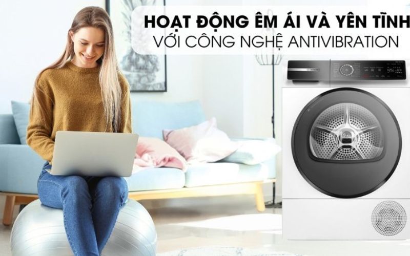 Công nghệ AntiVibration cho máy sấy vận hành êm ái hơn