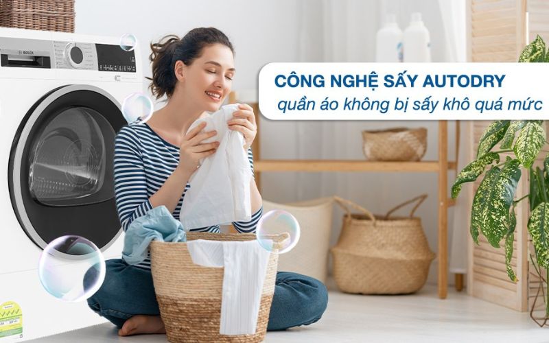 Công nghệ sấy AutoDry điều chỉnh mức độ sấy tối ưu