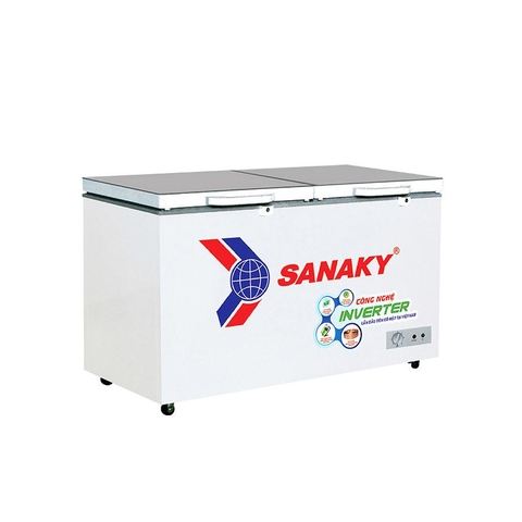 Tủ đông Sanaky VH-2899A4KD- 235 lít  Inverter kính cường lực xanh